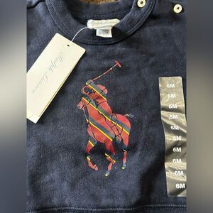 Ralph Lauren Navy Blue Crewneck Kids with pony NEW